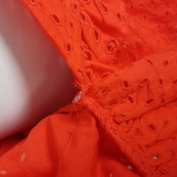 J. Crew eyelet ruffle wrap top - Picture 3 of 10